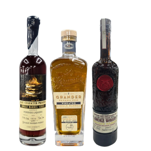 Rare Character 8yrs + Smoke Wagon Private Barrel 7Yrs + Grander Wheated Rum Bourbon 10yrs Combo